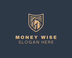 Elegant Horse Shield logo design