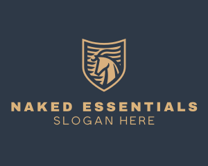 Elegant Horse Shield logo design