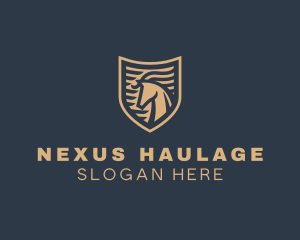 Elegant Horse Shield logo design