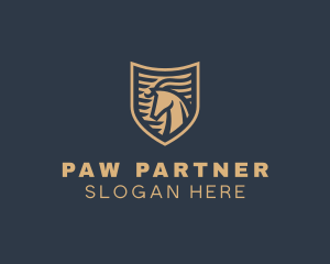 Elegant Horse Shield logo design