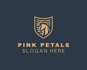 Elegant Horse Shield logo design