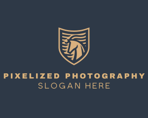 Elegant Horse Shield logo design