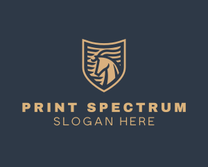 Elegant Horse Shield logo design