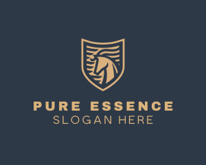 Elegant Horse Shield logo design