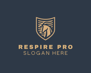 Elegant Horse Shield logo design