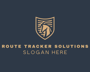 Elegant Horse Shield logo design