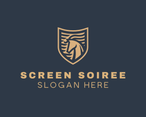 Elegant Horse Shield logo design