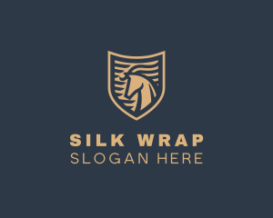 Elegant Horse Shield logo design