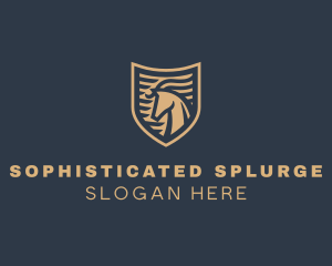 Elegant Horse Shield logo design