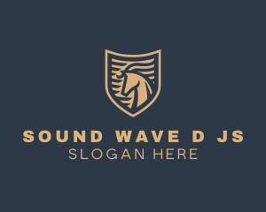 Elegant Horse Shield logo design