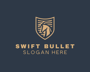 Elegant Horse Shield logo design