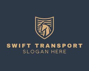 Elegant Horse Shield logo design