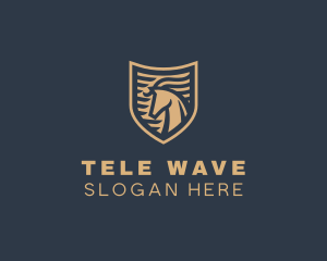 Elegant Horse Shield logo design