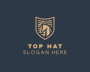 Elegant Horse Shield logo design