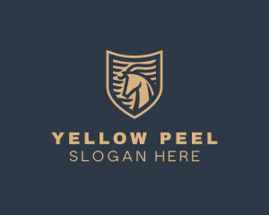 Elegant Horse Shield logo design