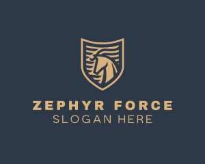 Elegant Horse Shield logo design