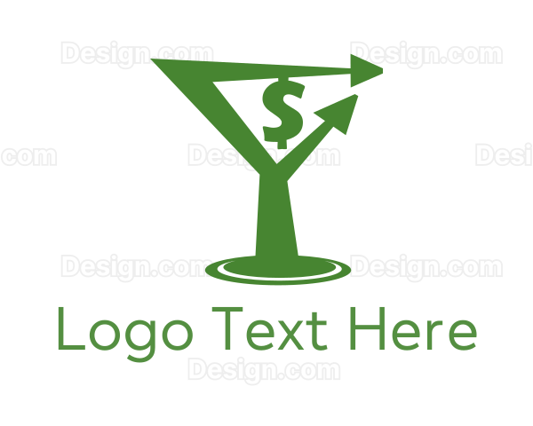 Cocktail Money Drink Logo