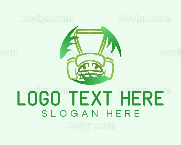 Gardening Lawn Mower Logo