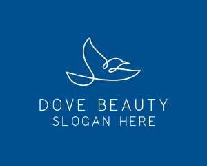 Flying Dove Outline logo design