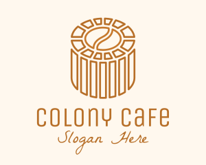 Cafe Coffee Bean Barrel  logo design