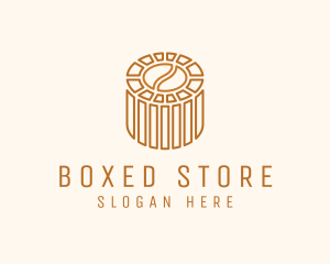 Cafe Coffee Bean Barrel  logo design