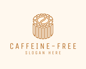 Cafe Coffee Bean Barrel  logo design