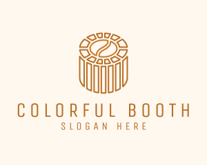 Cafe Coffee Bean Barrel  logo design