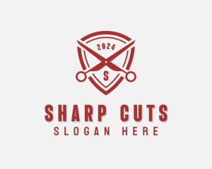 Scissors Haircut Barbershop logo