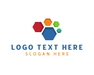 Colorful Geometric Honeycomb logo