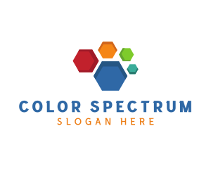 Colorful Geometric Honeycomb logo design