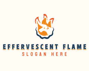 Flaming Bull Barbecue logo design