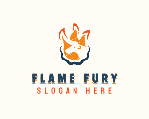 Flaming Bull Barbecue logo design