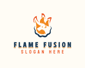 Flaming Bull Barbecue logo design