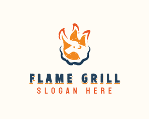 Flaming Bull Barbecue logo design