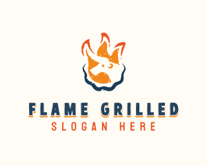 Flaming Bull Barbecue logo design