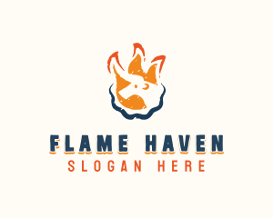 Flaming Bull Barbecue logo design