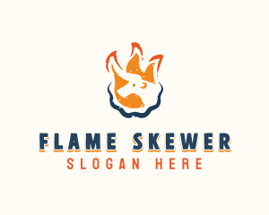 Flaming Bull Barbecue logo design