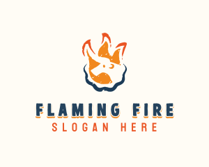 Flaming Bull Barbecue logo design