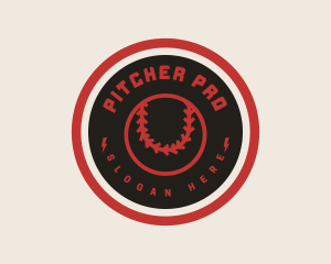 Baseball Player Badge logo design