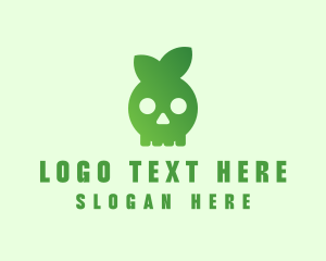 Green Leaf Skull logo