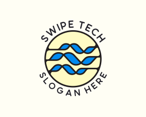 Wave Tech Cyber Agency logo design