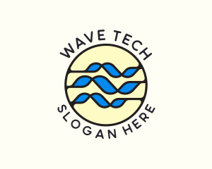 Wave Tech Cyber Agency logo design