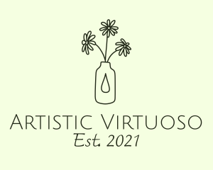 Minimal Flower Vase logo design