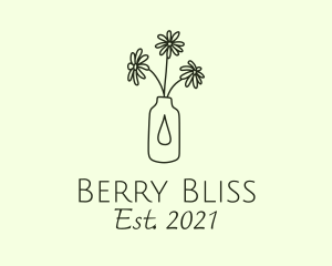 Minimal Flower Vase logo design