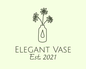 Minimal Flower Vase logo design