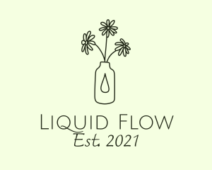 Minimal Flower Vase logo design