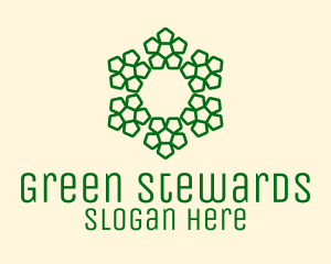 Green Floral Ornament  logo design