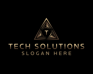 Pyramid Tech Triangle logo design