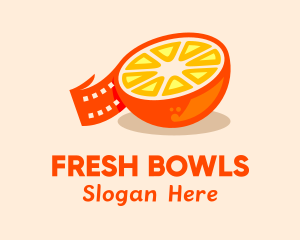 Film Strip Fruit  logo design