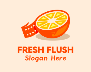 Film Strip Fruit  logo design